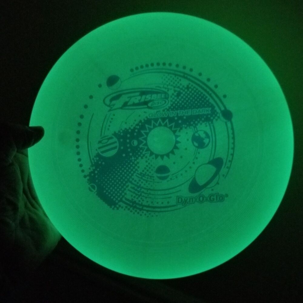 Wham-O Frisbee Glow in the Dark Dyn-O-Glo Flying Disc Space Cosmic